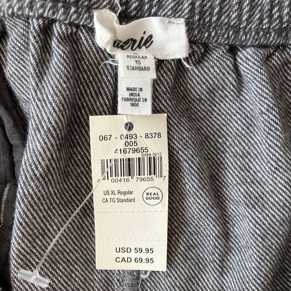 NEW w/ Tags Aerie Soft Cotton Wide Leg Stretch Trousers XL - Picture 5 of 6